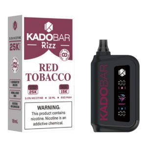 Kado Bar Rizz Red Tobacco Disposable Vape 25K Puffs | 5% Nic